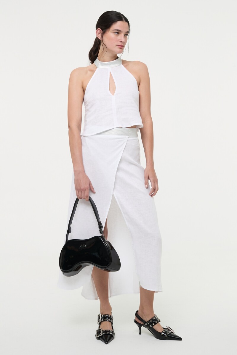 TOP HALTER Blanco