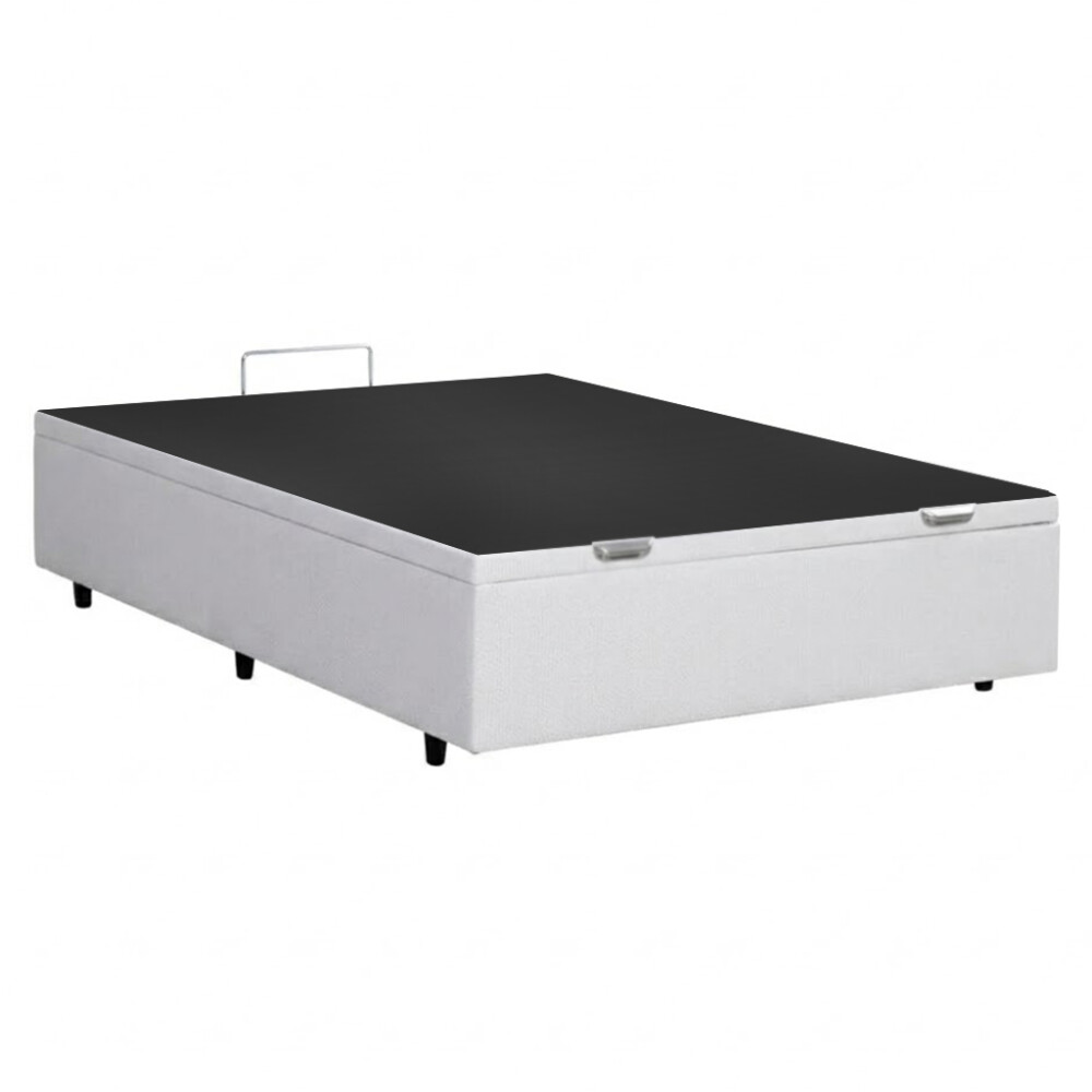 BOX BAÚL PLAZA Y MEDIA BASE GUADARROPA CAMA BLANCO
