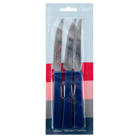 Cuchillo de sierra x3 azul linea Una Martinazzo Cuchillo de sierra x3 azul linea Una Martinazzo