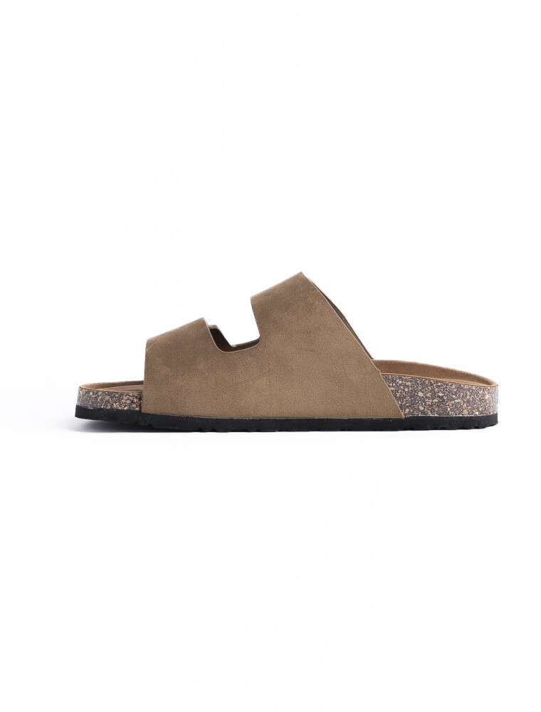 Sandalia Cuero Marruecos Taupe