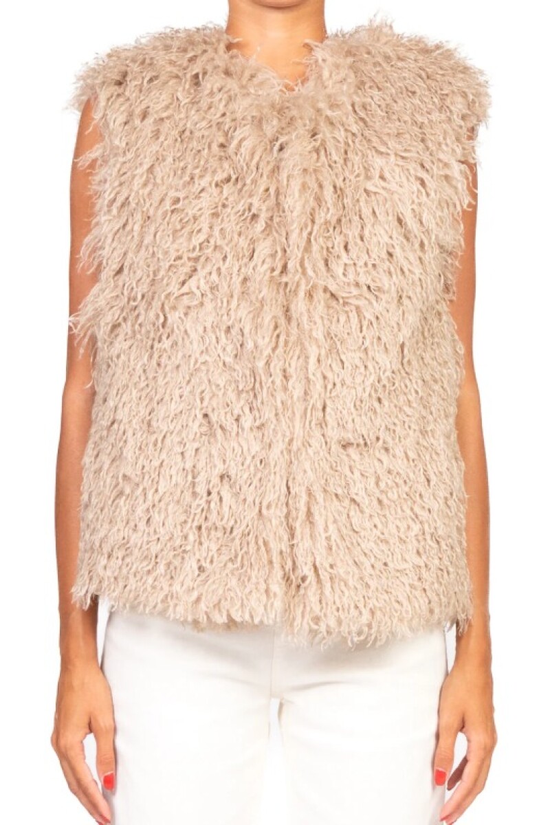 CHALECO PELO Beige