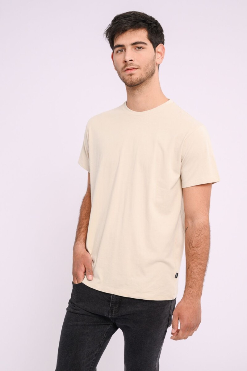 Remera manga corta - Beige 