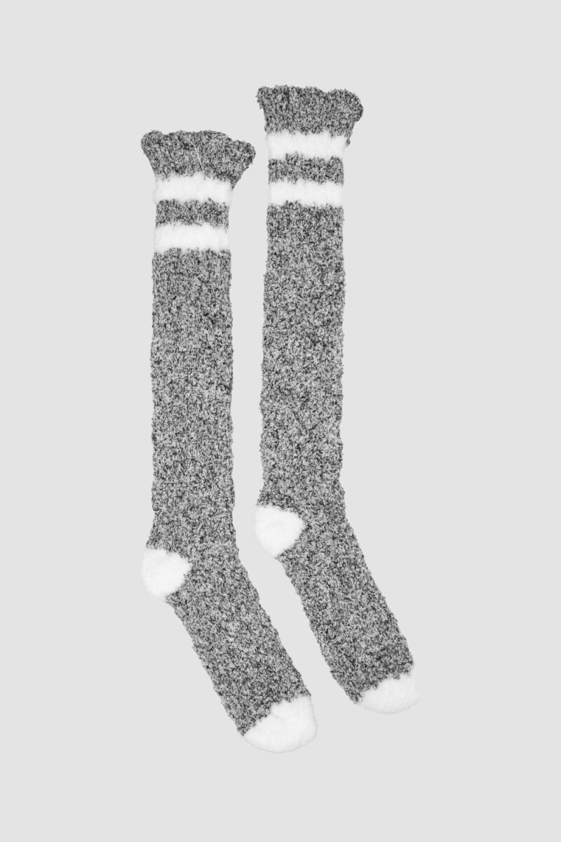 Medias damas chenille ochos 3/4 Negro