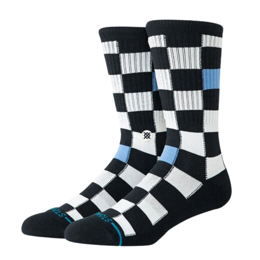 Medias Stance Chef Check Crew - Negro Medias Stance Chef Check Crew - Negro