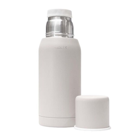 Kit Aqua de Termo 750Ml y Mate c/Tapa Acero Inox Doble Pared Blanco