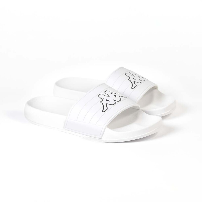 Sandalias Logo Matese Unisex White - Black