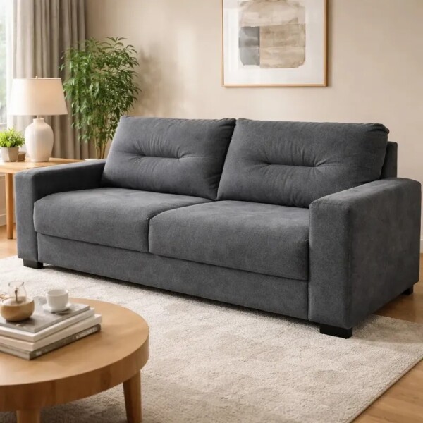 Sofá 3 Cuerpos 1.83mts - Tela Pet Friendly Gris Sofá 3 Cuerpos 1.83mts - Tela Pet Friendly Gris