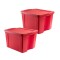 Set x2 Caja organizadora 75 lts Fullbox ROJO