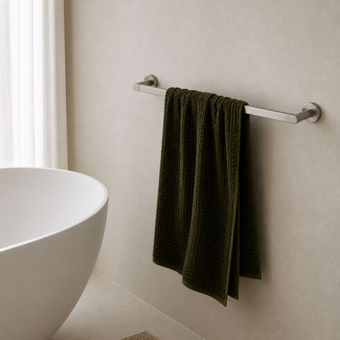 TOALLERO RECTO METAL NOCETO GRIS BRUSHED NICKEL ZINC GRIS-BRUSHED NICKEL
