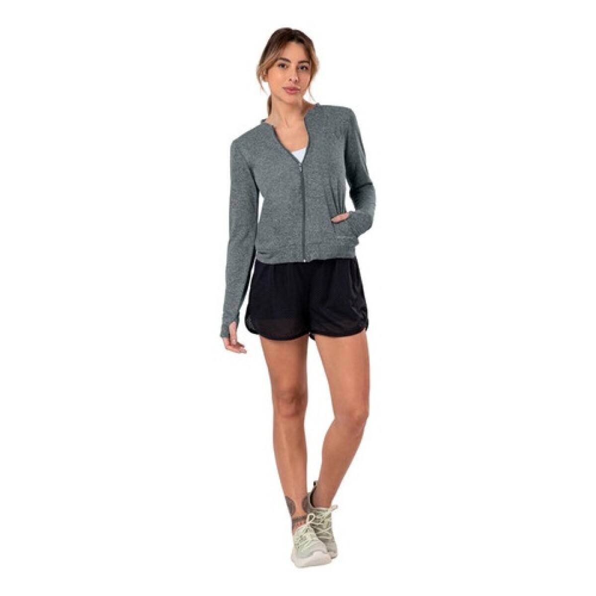 Campera deportiva para dama Graphene Negra 