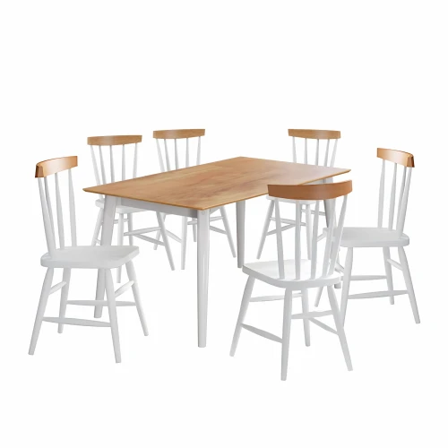 Juego de comedor 6 Sillas - Udine Blanco