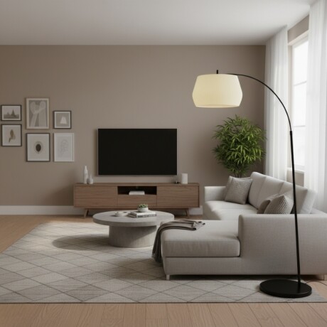 ARTEFACTO DECORATIVO DE PIE ORBIS Luminaria de Pie Orbis Beige