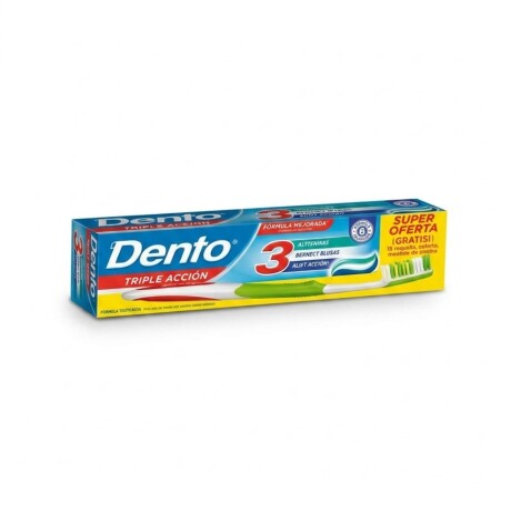 CREMA DENTAL DENTO TRIPLE ACCION 150G + CEPILLO DE DIENTES CREMA DENTAL DENTO TRIPLE ACCION 150G + CEPILLO DE DIENTES