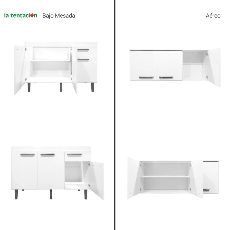 Bajo Mesada + Mueble Aéreo De Cocina + Pileta Premium ® Bajo Mesada + Mueble Aéreo De Cocina + Pileta Premium ®