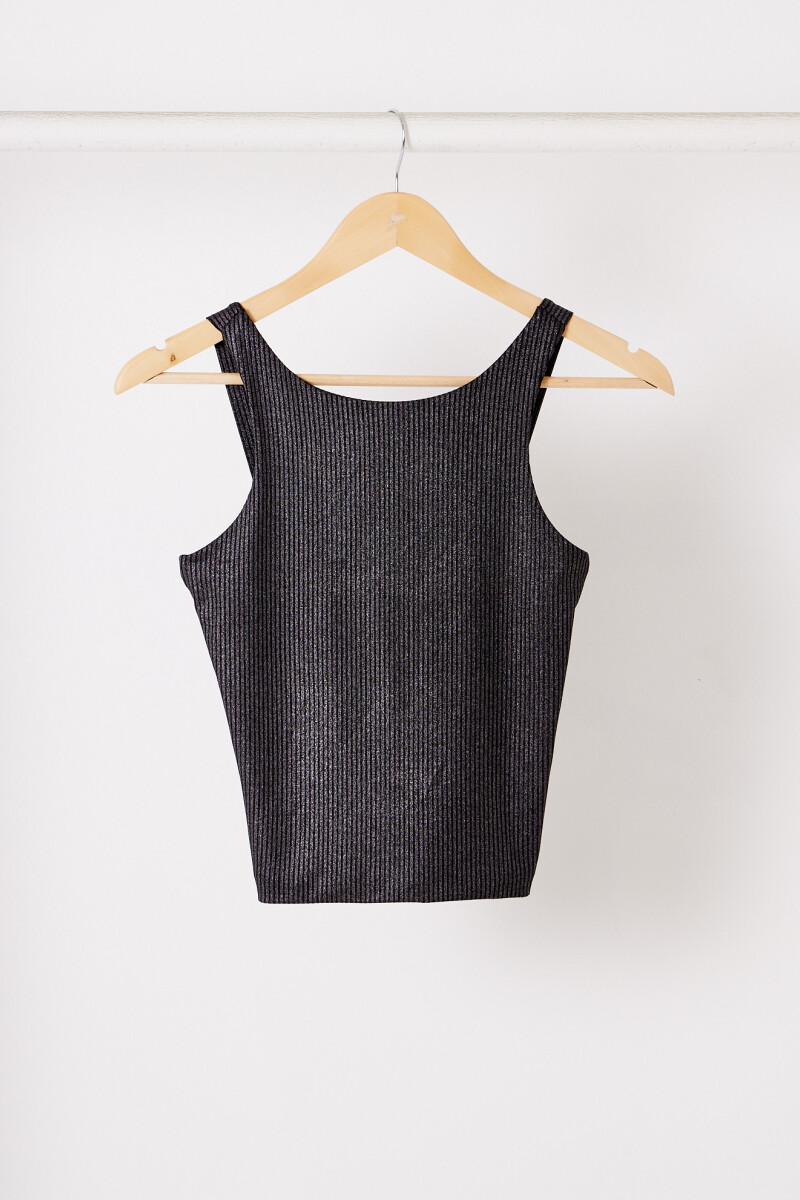 Musculosa Pieri lurex Negro