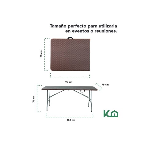Mesa plegable plástico portátil 1.8m Eventos Jardín Exterior Mesa plegable plástico portátil 1.8m Eventos Jardín Exterior