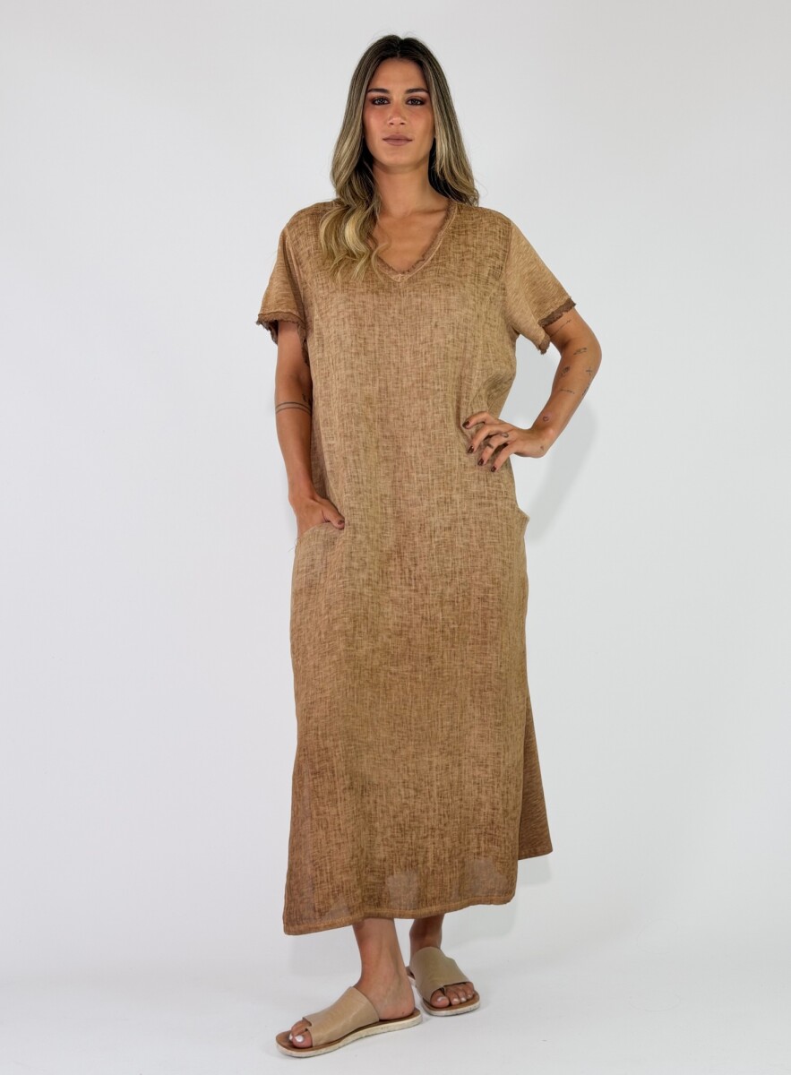 VESTIDO CAICOS - CAMEL 