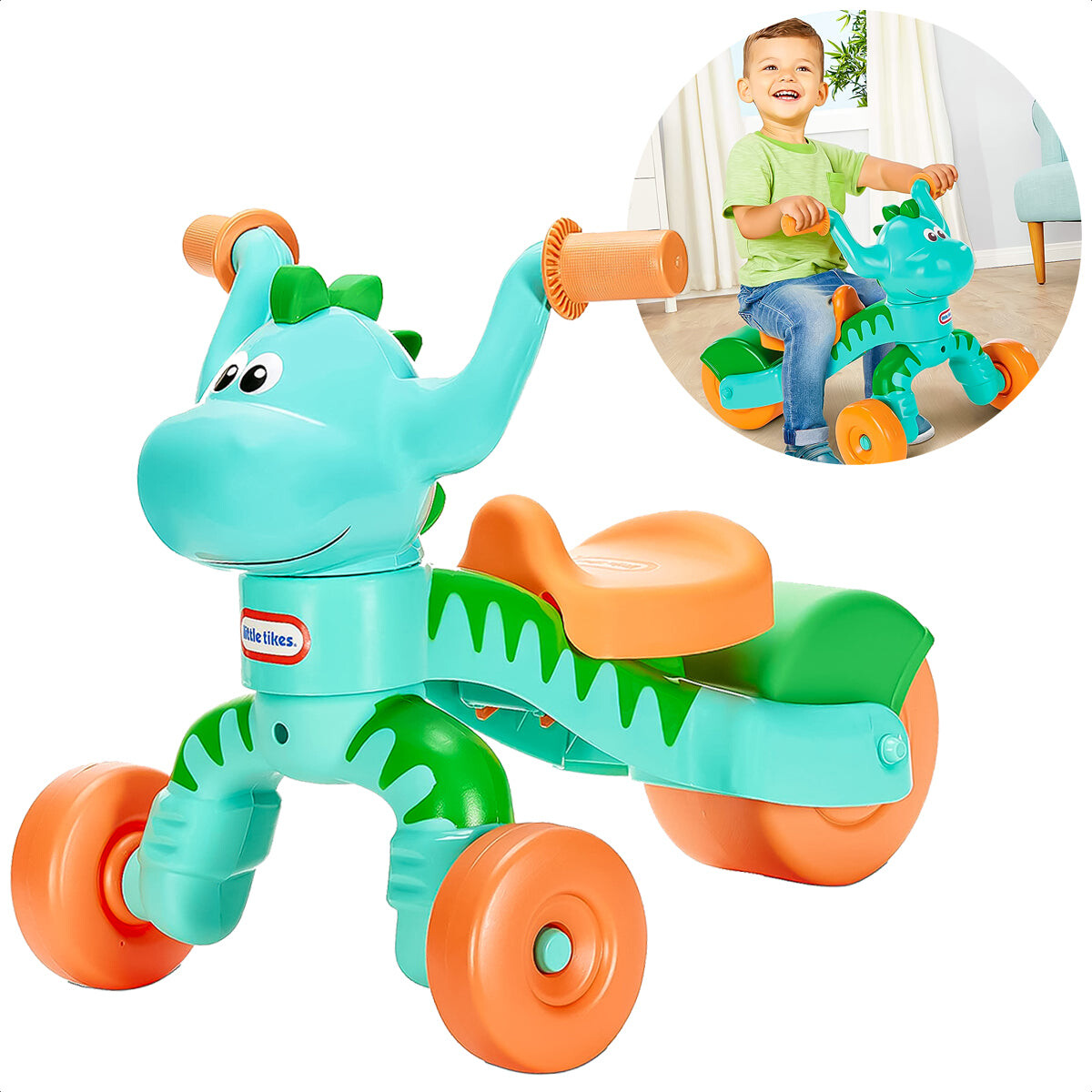 Triciclo Dinosaurio Little Tikes C/ Asiento Ajustable 