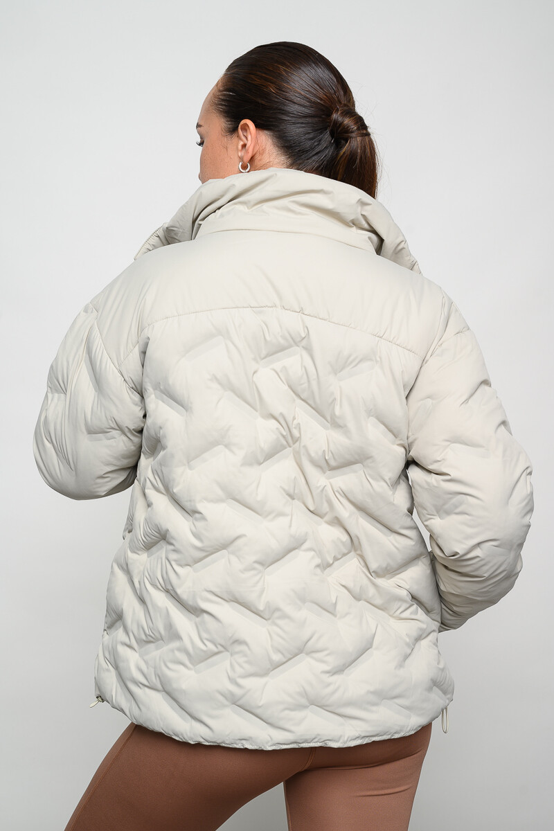 Campera puffy umbro con capucha Beige