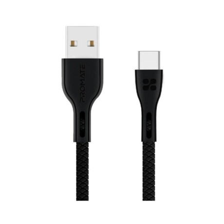 Cable De Datos Promate Powerbeam-C USB a USB-C Black Cable De Datos Promate Powerbeam-C USB a USB-C Black