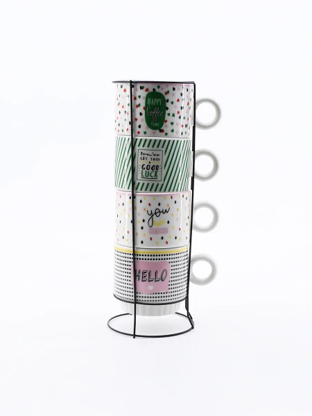 TAZAS GOOD LOOK SET X 4 ESTAMPADO 1