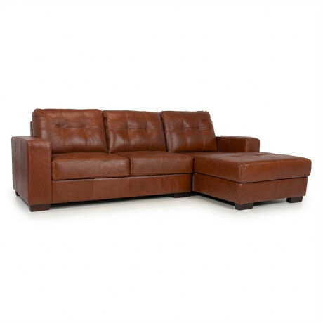 Rinconera Fargo - Cuero Básico - Chaise Derecho 457 (Brandy)