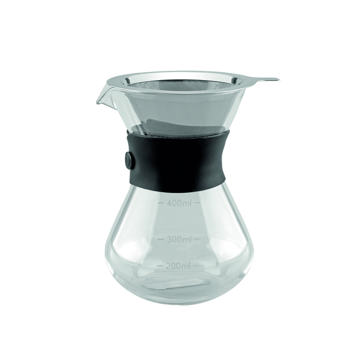 Cafetera con colador en vidrio y acero inox. - TF6628 