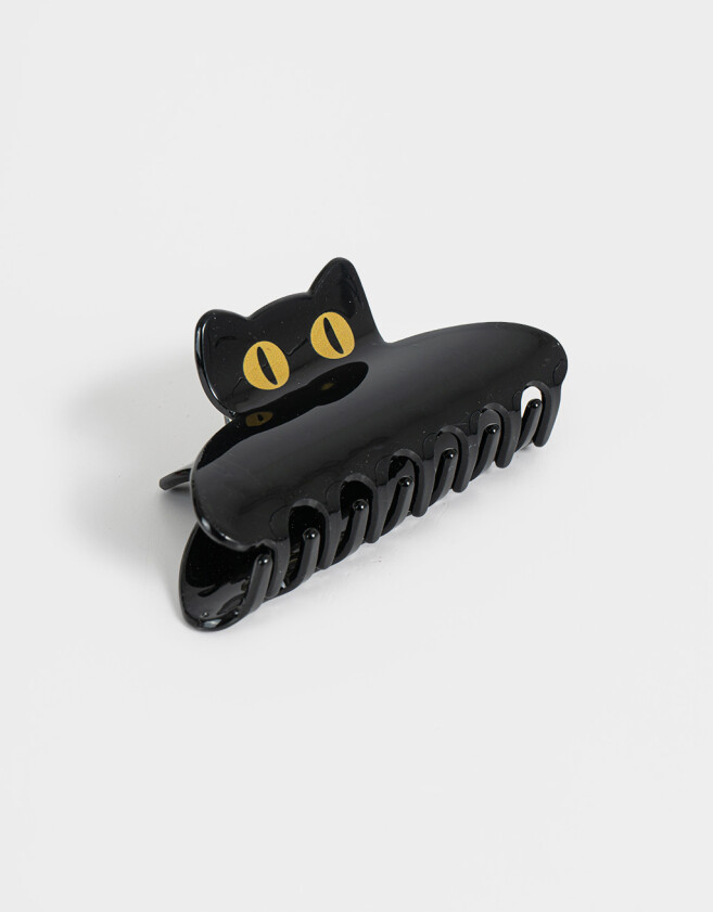 Broche Halloween Broche Acrílico De Gato - Negro