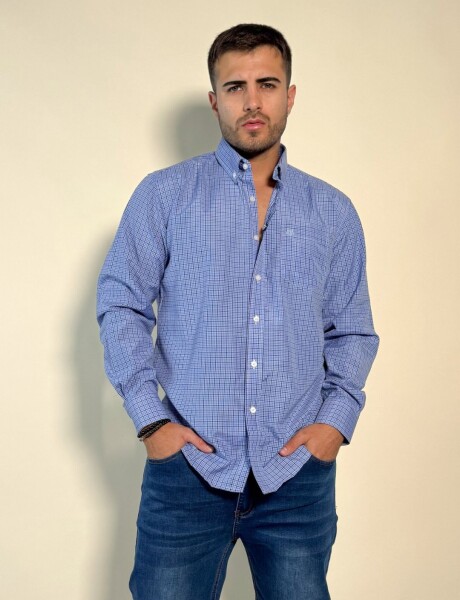 Camisa a cuadros Inti Celeste