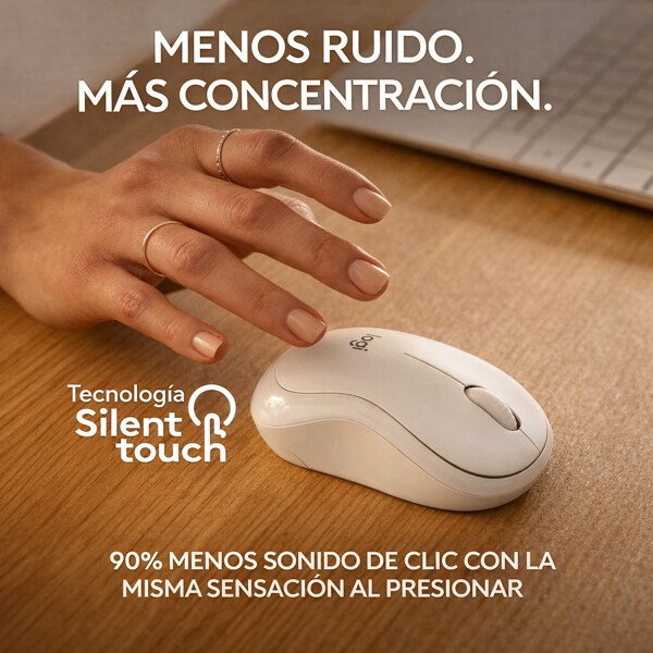 Mouse Llogitech M240 Silent Inalámbrico Bluetooth BLANCO