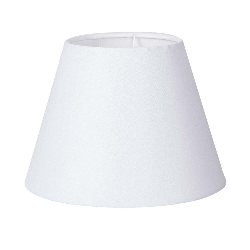 PANTALLA LINO BLANCO CÓNICA