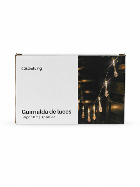 GUIRNALDA DE LUCES A PILA TRANSPARENTE