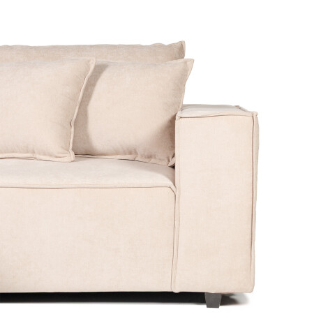 Sofá Modular Maia (3 módulos) - Tela Microfibra 12072 (Beige)