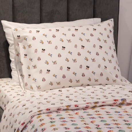 JGO SÁBANAS 1 PLAZA ALGODON BLANCO MICKEY&FRIENDS BLANCO ESTAMPADO