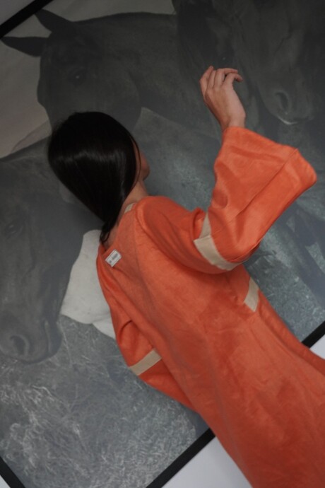 Summer Office Dress Naranja