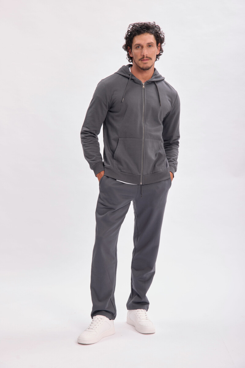 Pantalón deportivo recto Gris Oscuro