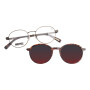 Lentes 2 En 1 One Piece Redondo De Acero Inoxidable Degradado/Dorado