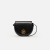 Bandolera Lady Saddler En Efecto Cuero Negro