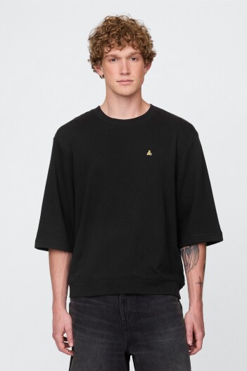 Remera Oversized Oso Brannan Hombre True Black