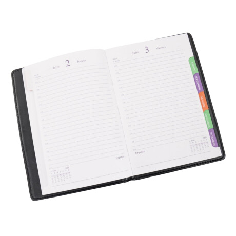 Agenda 2026 de cuerina lisa con indicador Agenda 2026 de cuerina lisa con indicador