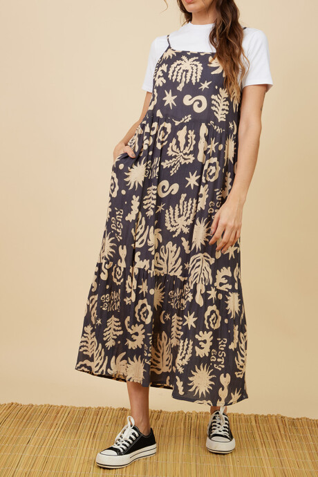 VESTIDO LARGO ANARA RUSTY Gris Oscuro