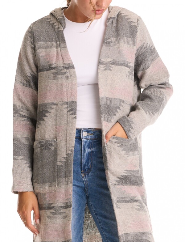 Cardigan Con Capucha GRIS/MULTI