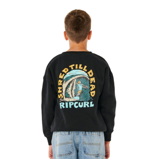 Buzo Rip Curl Shred Till Dead Crew Niño - Negro Buzo Rip Curl Shred Till Dead Crew Niño - Negro