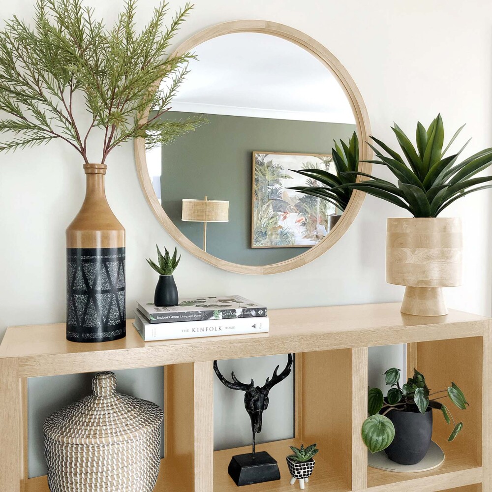 ESPEJO CIRCULAR MADERA NATURAL-BEIGE SNO9