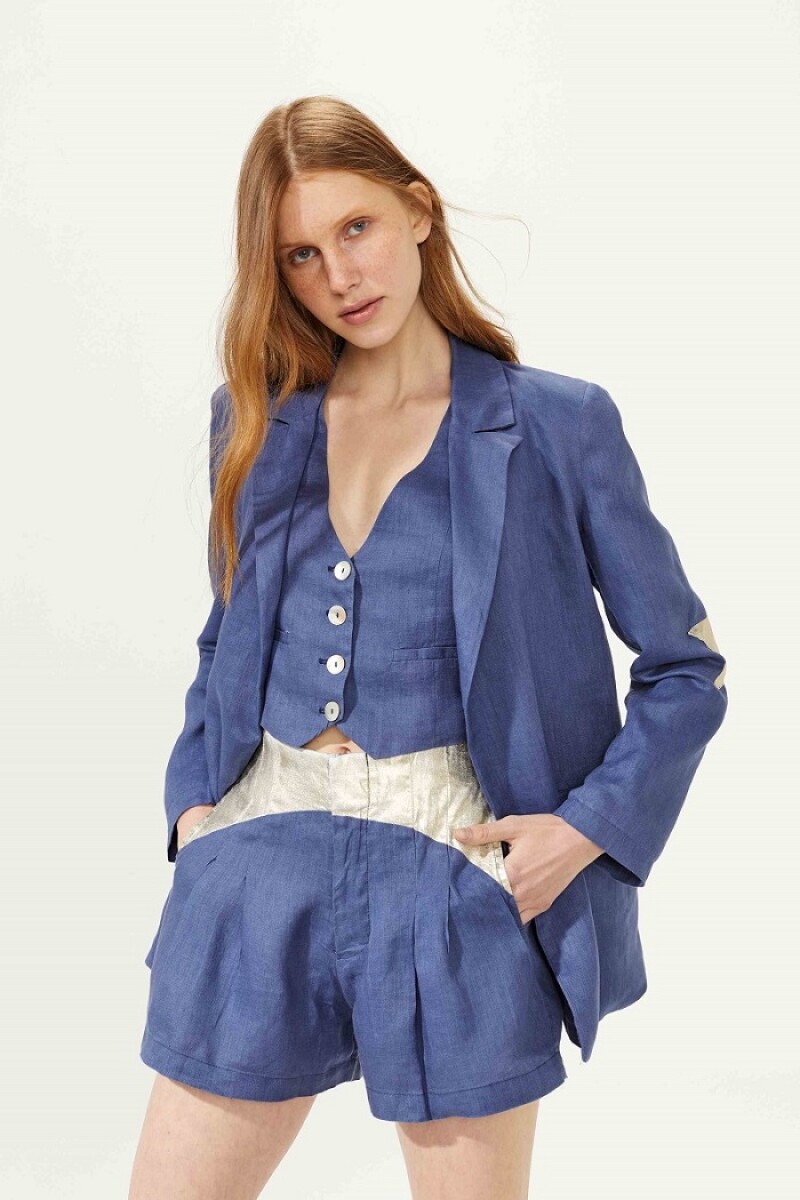 SKY LINEN BLAZER Azul