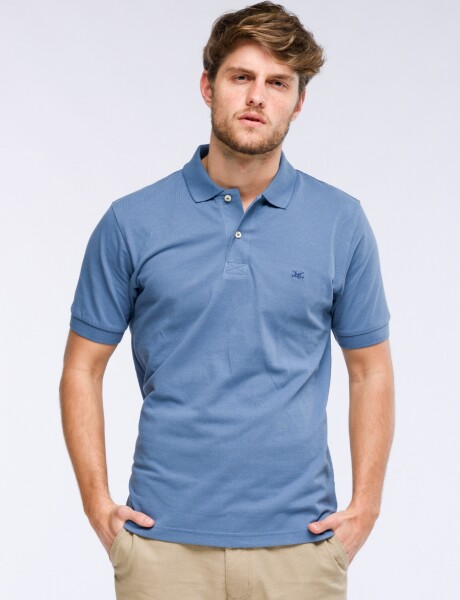 REMERA POLO PIQUE Celeste