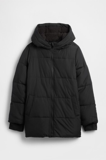 Campera Warmest Larga Niña Black