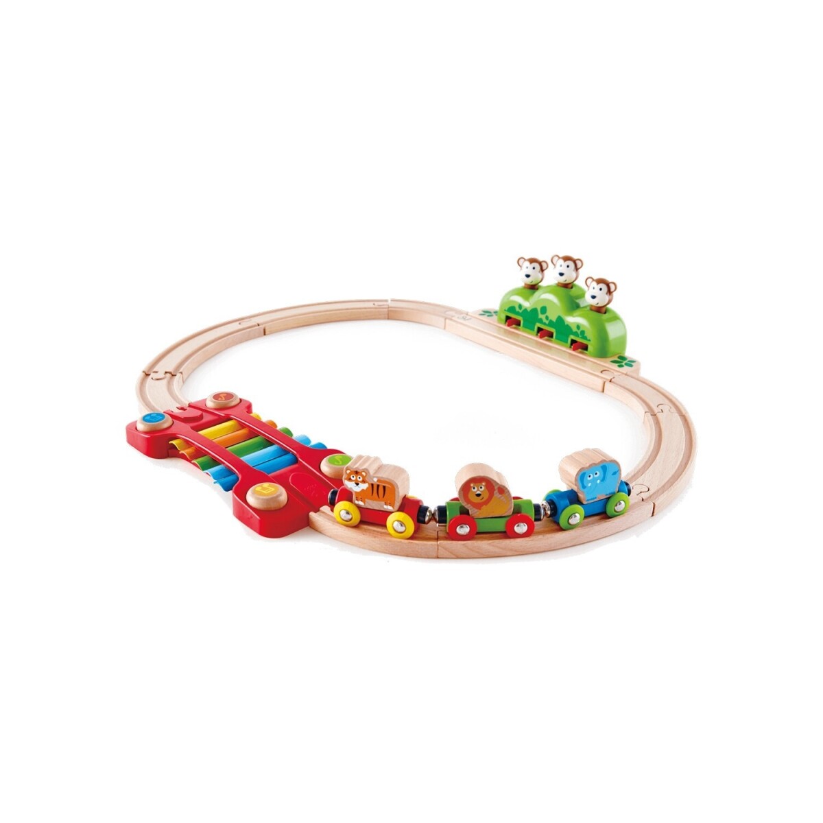 Juego de Tren de Madera Hape diseño de Catarina y Amigos 