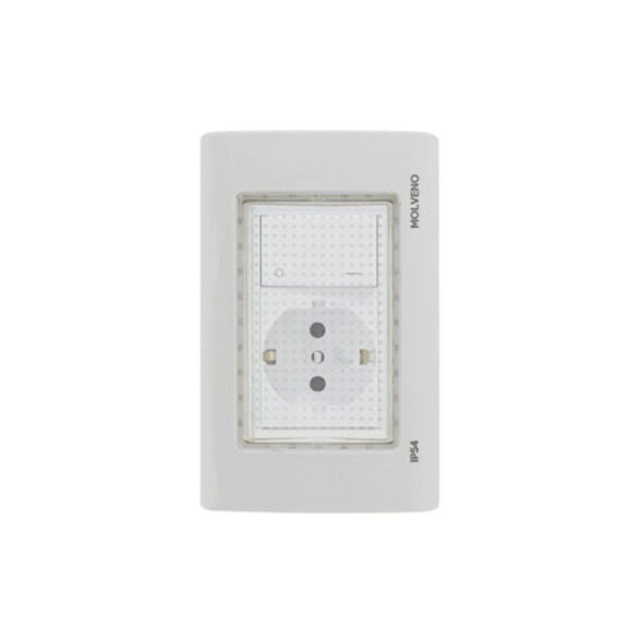 Conj. plaq. estanca con schucko y bipolar blanco M47140