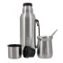 Termo 1 Litro Con Mate Acero Inoxidable Con 2 Picos Cebador Y Bombilla Imback Termico Doble Capa Plateado Termo 1 Litro Con Mate Acero Inoxidable Con 2 Picos Cebador Y Bombilla Imback Termico Doble Capa Plateado